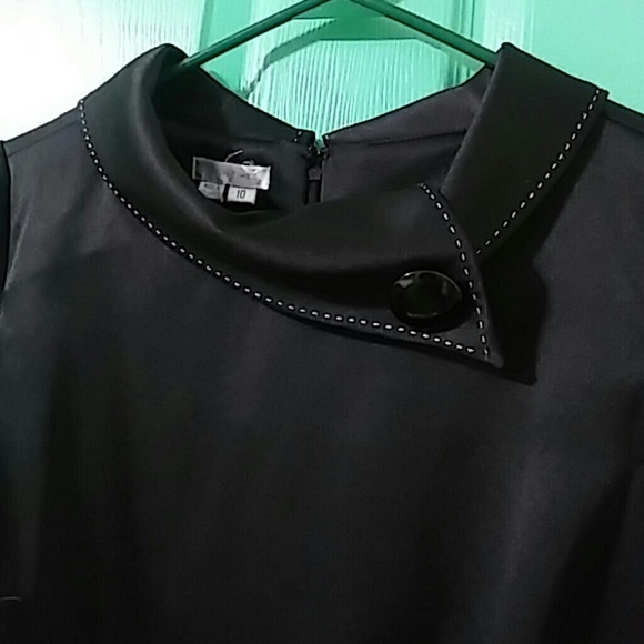 Black London Time Dress Size 10 Polyester - Picture 3 of 8